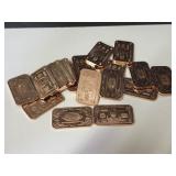 20 One Oz. Premium Copper Bars 1 Design