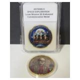 2 Comm. Coins/Medals ArtemisII & Pope Leo
