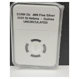 1/10 Ounce .999 Fine Silver 2020 St Helena