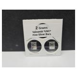 2 Grams Valacambi Silver Bars