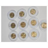 10 - 2000 P Sacagewa 1 Dollar Coins