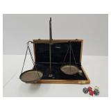 Vintage Scale with Wood Box See Size