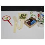 Vintage Hair Combs, Mirror Set,  Magnifyer, Trinke