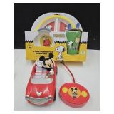 Snoopy Peanuts Plate set & Mickey RC works