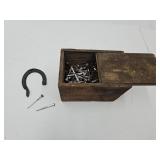VTG Steel Horseshoe Nails & Hook