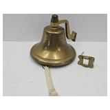 Large Brass Bell with Hardware & Dinger 7 3/4" W