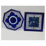 Stained Glass Window Decor  12.5 & 13" wide