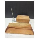 Lightning Rod & Oak Wood Boxes