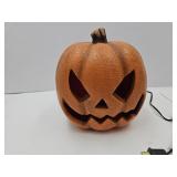 Blow Mold Electric Pumpkin 9"H