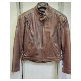 Brown Leather King Motorcycle Jacket LG Looks MED