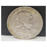 1952 S Silver Franklin Half Dollar Coin