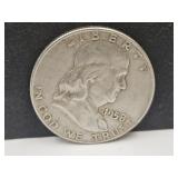 1958 D Silver Franklin Half Dollar Coin