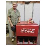 VTG Embossed Coca Cola Cooler Chest, 30 x25 x 37"
