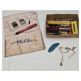 U.S. Army Mom Bag,   Pens, Necklace tangled