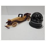 Saturn Aqua Meter USA,& Wood Art Car 15"