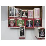 Lot of Barbie Doll HALLMARK Ornaments w Boxes