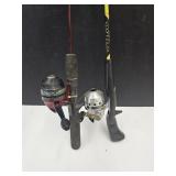 2 Fishing Poles Daiwa & Zebco