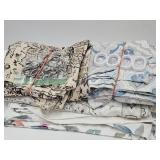 5 Shower Curtains & 2 Sets of Hooks