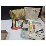 Vintage Photos, Enamel Pan, Postcards +