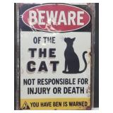 New Cat Metal Sign 8" x 12"
