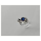 Silvertone Ring Sz 8