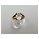 Vintage 18K GE Plate Ring Sz 4