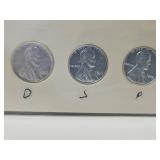 1943 Zinc Penny Coin Set