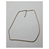20" Gold Tone Cable Style Necklace