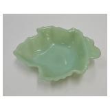 Jadite Glass Leaf Dish