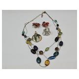 Costume Jewelry VTG Earrings, Lia Sophia Necklace+