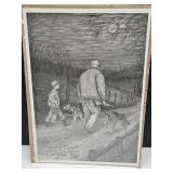 Hand Signed Art Memory Lane By J. Vick