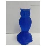 6"T Westmoreland Blue Glass Owl