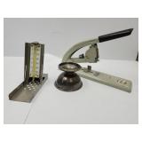 Ruxco Thermometer, & Silverplate Pewter, Swingline