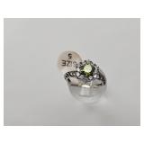 Silvertone Ring w Cubic Zirconia Sz 5