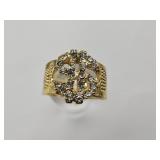 Gold Tone Bling Ring Adjustable