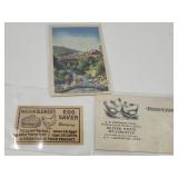 Indiana Monon RR Postcard, 2 pce Poultry Farm