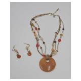 Lia Sophia Gemstone & Glass Necklace & Earring Set