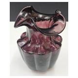 Beautiful Amythyst Fenton Vase 9" H