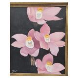 Wood Framed Signed Parmerlee Art  25.5" x 29.5"