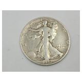 1937 Silver Walking Liberty Half Dollar Coin