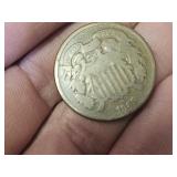 1865 Two Cent Coin