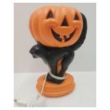 VTG Blow Mold Halloween Cat Pumpkin 13"H