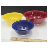 Set of 3 Pyrex Nesting Bowls Up to 9 3/4" wide