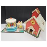 2 VTG Fisher Price Toys: School House & Carnival