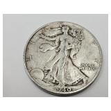 1940 Silver Walking Liberty Half Dollar Coin