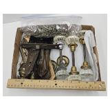 Antique Glass Door Knobs, Screws +