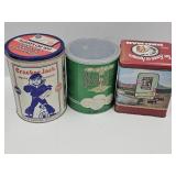 Vintage Tins Cracker Jak, Red Man Tobbaco +