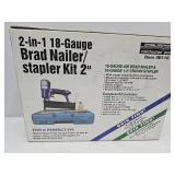 2 in 1  18 GA Brad Nailer Stapler KIt in Box