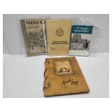 1932 Purdue Ephemera, Antique Wood Guest Log