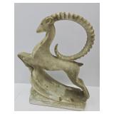 Haeger Leaping Gazelle Sculpture 18 x 19"high